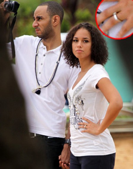 Along with the baby Swizz Beatz and Alicia have a wedding coming up to look 